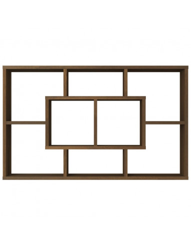 Mensola a Muro Rovere Marrone 85x16x52,5cm in Legno Multistrato