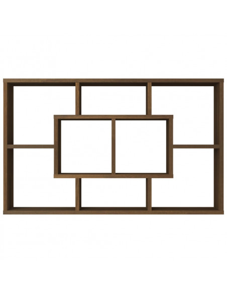 Mensola a Muro Rovere Marrone 85x16x52,5cm in Legno Multistrato