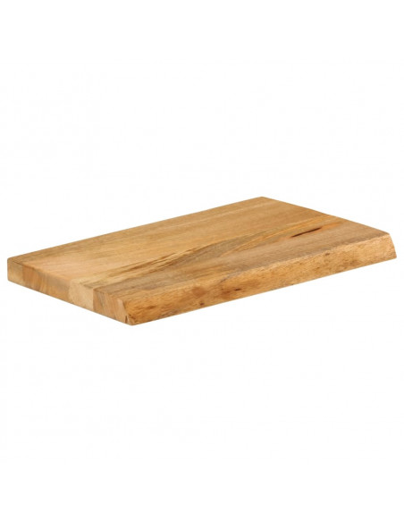 Piano Tavolo Bordi Vivi 60x30x2,5 cm in Legno Massello di Mango