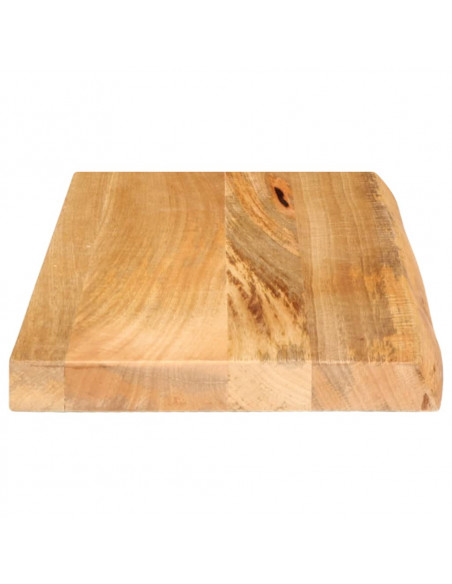 Piano Tavolo Bordi Vivi 60x30x2,5 cm in Legno Massello di Mango