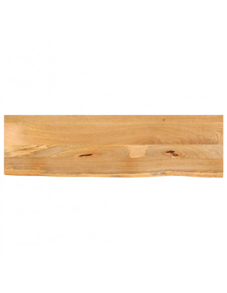 Piano Tavolo Bordi Vivi 110x20x2,5cm in Legno Massello di Mango