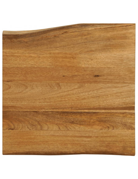 Piano Tavolo 40x40x2,5 cm Bordi Vivi in Legno Massello di Mango
