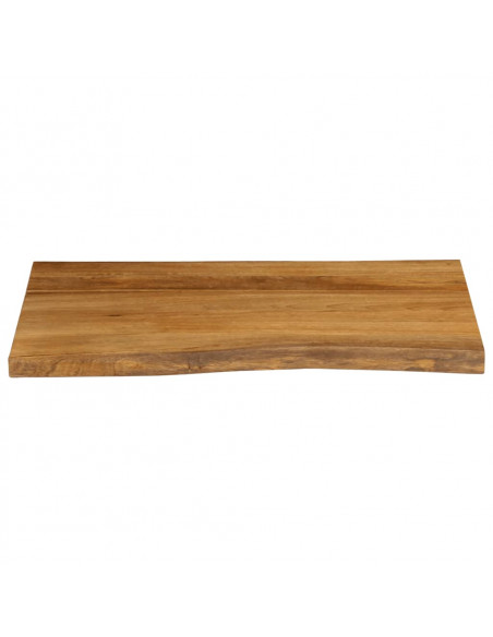 Piano per Tavolo 90x60x2,5cm Bordi Vivi in Legno Massello Mango