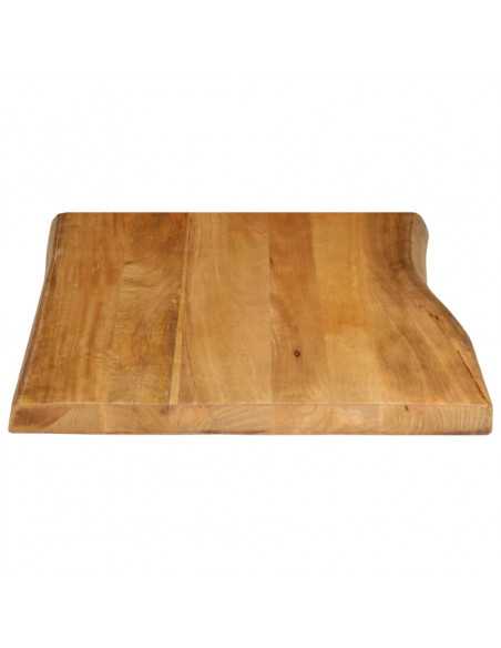 Piano per Tavolo 90x60x2,5cm Bordi Vivi in Legno Massello Mango