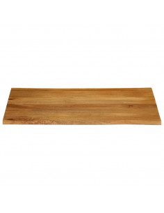 Piano per Tavolo 90x80x2,5cm Bordi Vivi in Legno Massello Mango 2