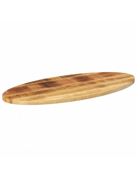 Piano Tavolo 80x40x3,8 cm Ovale in Legno Massello di Mango