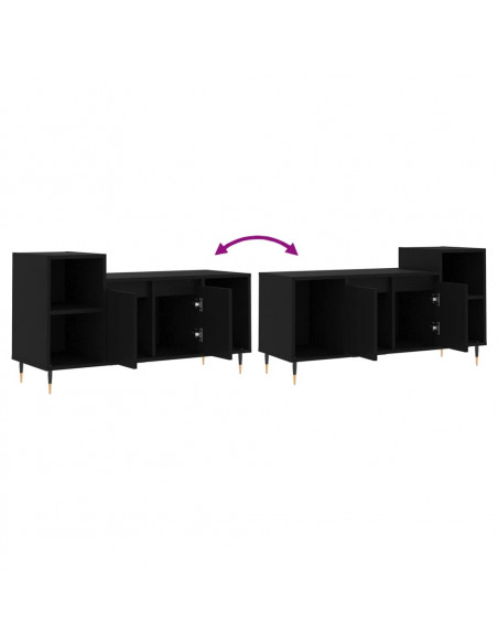 Mobile Porta TV Nero 100x35x55 cm in Legno Multistrato