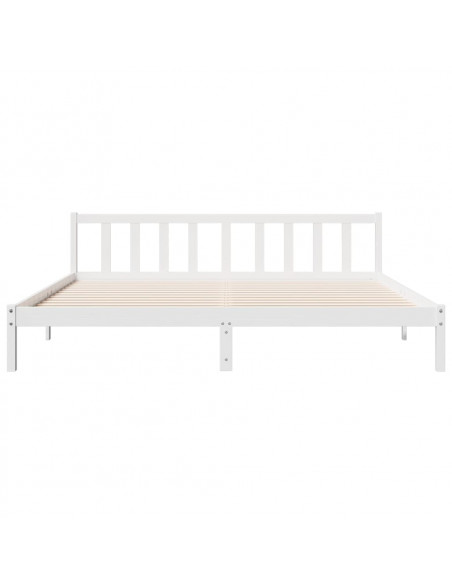 Letto Extra Lungo senza Materasso Bianco 180x210 cm in Pino