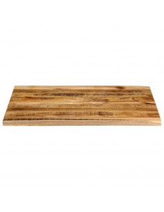 Piano Tavolo 110x80x2,5 cm Bordi Vivi Legno di Mango Grezzo 2