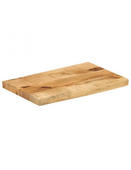 Piano Tavolo 40x30x3,8 cm Bordi Vivi Legno di Mango Grezzo