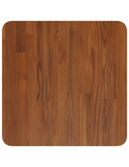 Piano Tavolo Quadrato Marrone Scuro 40x40x1,5cm Rovere Trattato