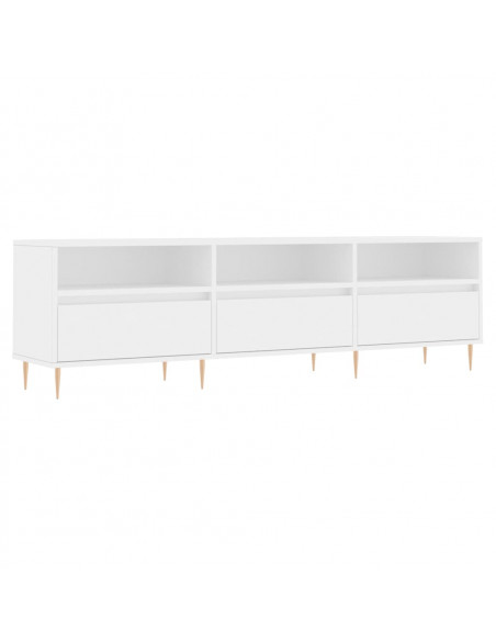 Mobile Porta TV Bianco 150x30x44,5 cm in Legno Multistrato