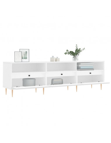 Mobile Porta TV Bianco 150x30x44,5 cm in Legno Multistrato