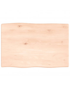 Piano per Tavolo 60x40x2 cm in Rovere Non Trattato Bordi Vivi 2