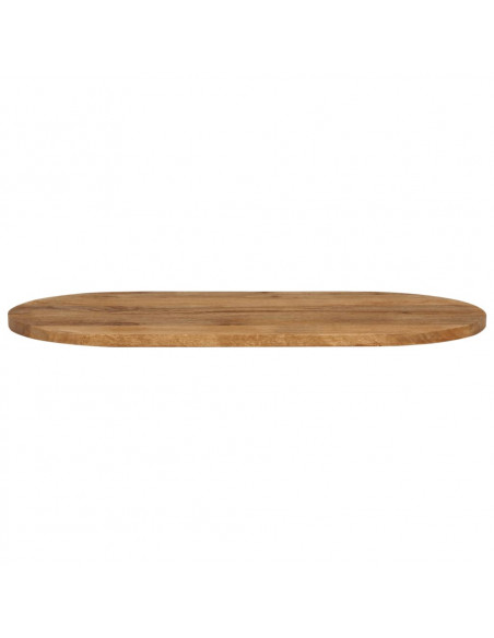 Piano Tavolo 100x50x2,5 cm Ovale in Legno Massello di Mango