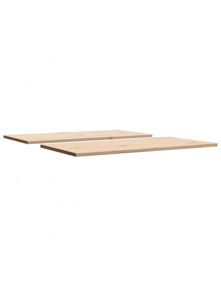 Piani Tavolo 2 pz 90x45x1,7 cm Rettangolare Legno Massello Pino