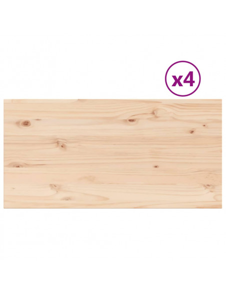 Piani Tavolo 4 pz 90x45x1,7 cm Rettangolare Legno Massello Pino