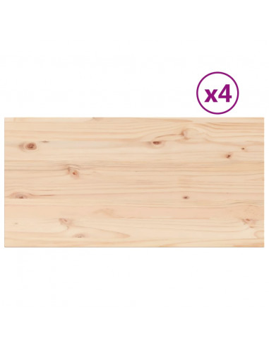 Piani Tavolo 4 pz 90x45x2,5 cm Rettangolare Legno Massello Pino