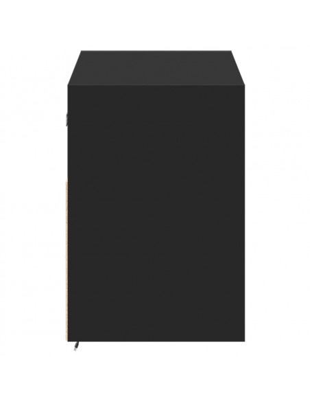 Mobile TV a Parete con Luci LED Nero 100x31x45 cm