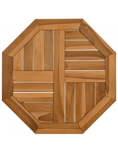 Piano per Tavolo 50x50x2,5 cm Ottagonale Legno Massello Teak