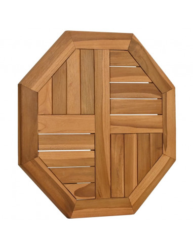 Piano per Tavolo 50x50x2,5 cm Ottagonale Legno Massello Teak