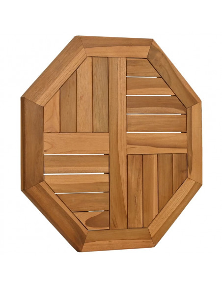 Piano per Tavolo 50x50x2,5 cm Ottagonale Legno Massello Teak
