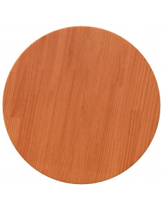 Piano Tavolo Rotondo Marrone Cera Ø50x2,5cm Legno Massello Pino 2