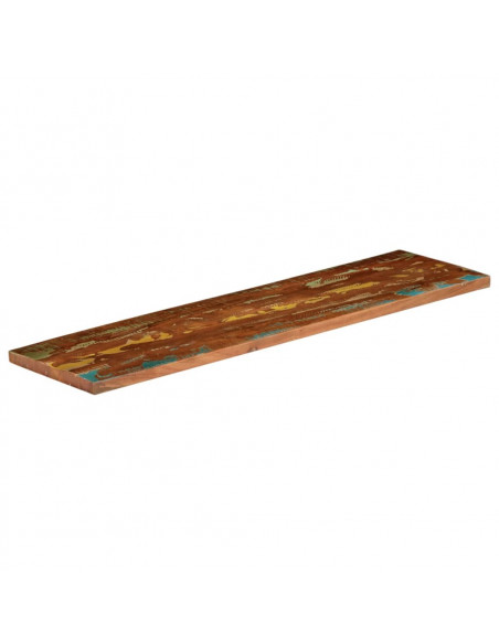 Piano Tavolo 110x20x3,8 cm Rettangolare in Massello di Recupero