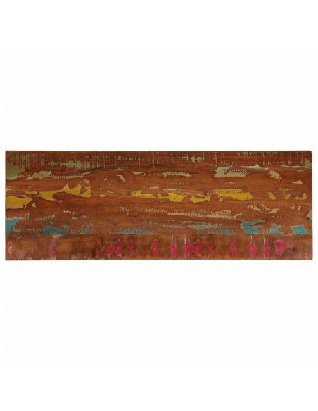 Piano Tavolo 140x50x3,8 cm Rettangolare in Massello di Recupero