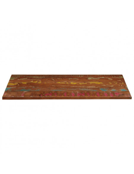 Piano Tavolo 140x50x3,8 cm Rettangolare in Massello di Recupero