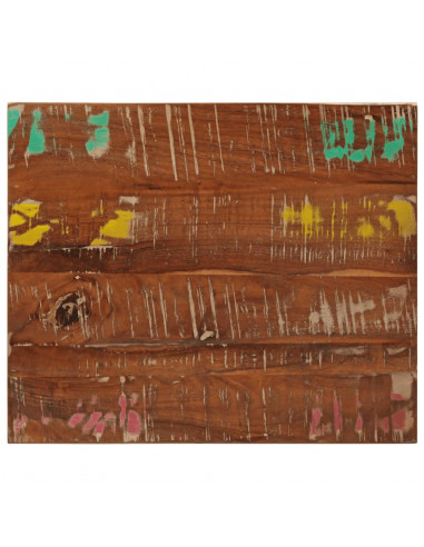 Piano Tavolo 60x50x3,8 cm Rettangolare in Massello di Recupero