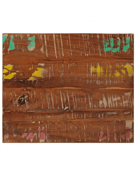 Piano Tavolo 60x50x3,8 cm Rettangolare in Massello di Recupero
