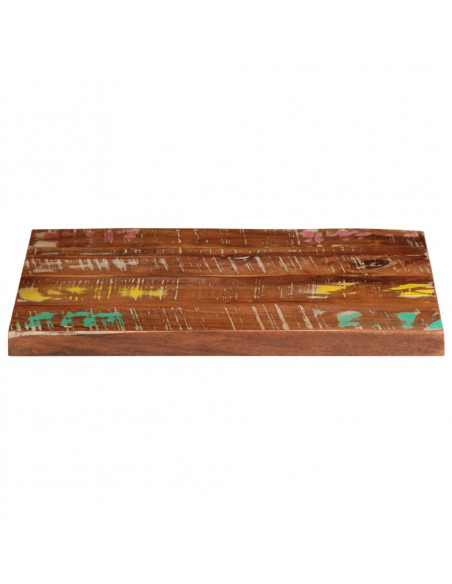 Piano Tavolo 60x50x3,8 cm Rettangolare in Massello di Recupero