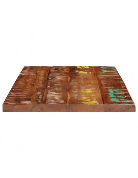 Piano Tavolo 60x50x3,8 cm Rettangolare in Massello di Recupero