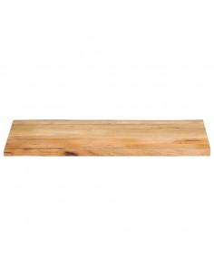 Piano Tavolo 100x60x2,5 cm Bordi Vivi in Legno Massello Mango 2