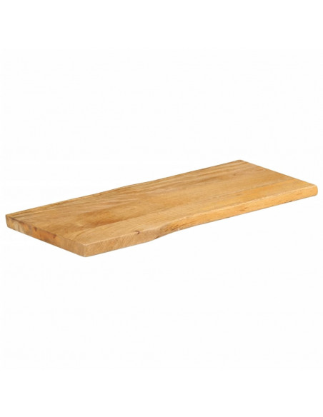Piano per Tavolo 80x40x3,8cm Bordi Vivi in Legno Massello Mango