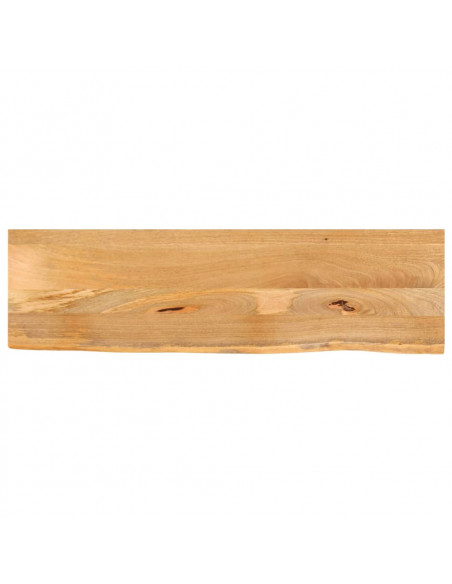 Piano Tavolo Bordi Vivi 110x20x3,8cm in Legno Massello di Mango