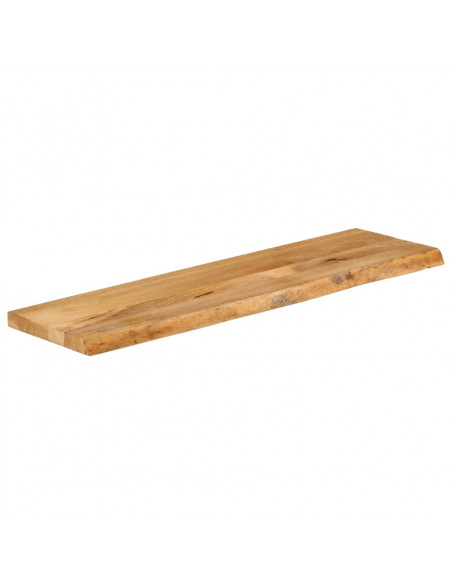 Piano Tavolo Bordi Vivi 110x30x3,8cm in Legno Massello di Mango