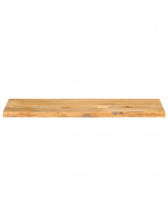 Piano Tavolo Bordi Vivi 110x30x3,8cm in Legno Massello di Mango 2