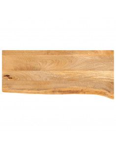 Piano Tavolo Bordi Vivi 70x30x2,5 cm in Legno Massello di Mango 2