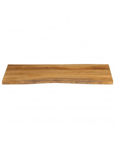 Piano Tavolo 100x60x2,5 cm Bordi Vivi in Legno Massello Mango 2