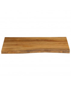 Piano per Tavolo 70x60x3,8cm Bordi Vivi in Legno Massello Mango 2