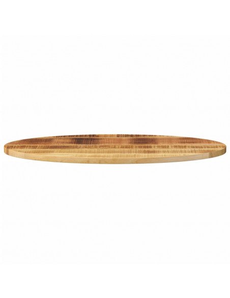 Piano Tavolo 100x40x2,5 cm Ovale in Legno Massello di Mango