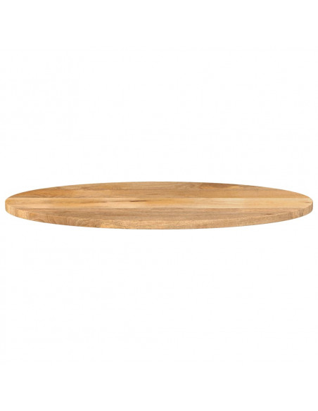 Piano Tavolo 80x40x3,8 cm Ovale in Legno Massello di Mango
