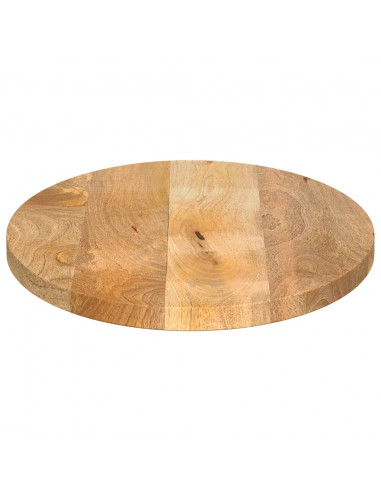 Piano Tavolo 140x50x3,8 cm Ovale in Legno Massello di Mango