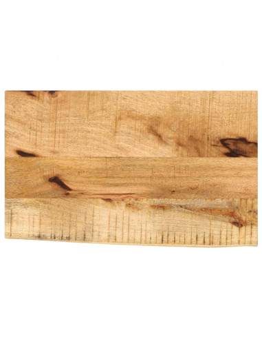 Piano Tavolo 40x30x2,5 cm Bordi Vivi Legno di Mango Grezzo