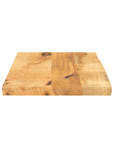 Piano Tavolo 40x30x2,5 cm Bordi Vivi Legno di Mango Grezzo
