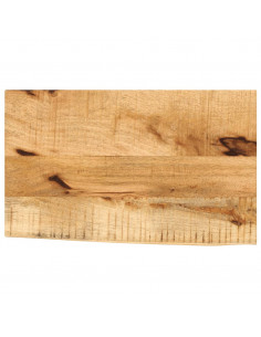 Piano Tavolo 60x30x2,5 cm Bordi Vivi Legno di Mango Grezzo 2