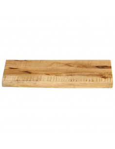 Piano Tavolo 60x30x2,5 cm Bordi Vivi Legno di Mango Grezzo 2