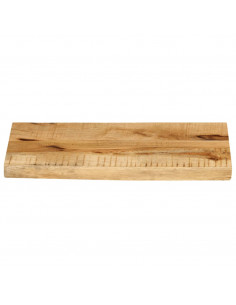 Piano Tavolo 50x30x3,8 cm Bordi Vivi Legno di Mango Grezzo 2